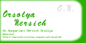 orsolya mersich business card